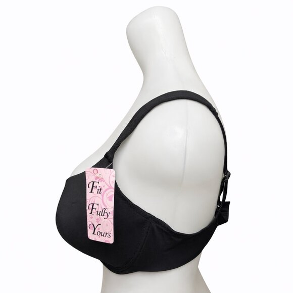 Fit Fully Yours Black Sweetheart Underwire Bra 36C • T-Shirt Bra • NWT - Picture 2 of 3
